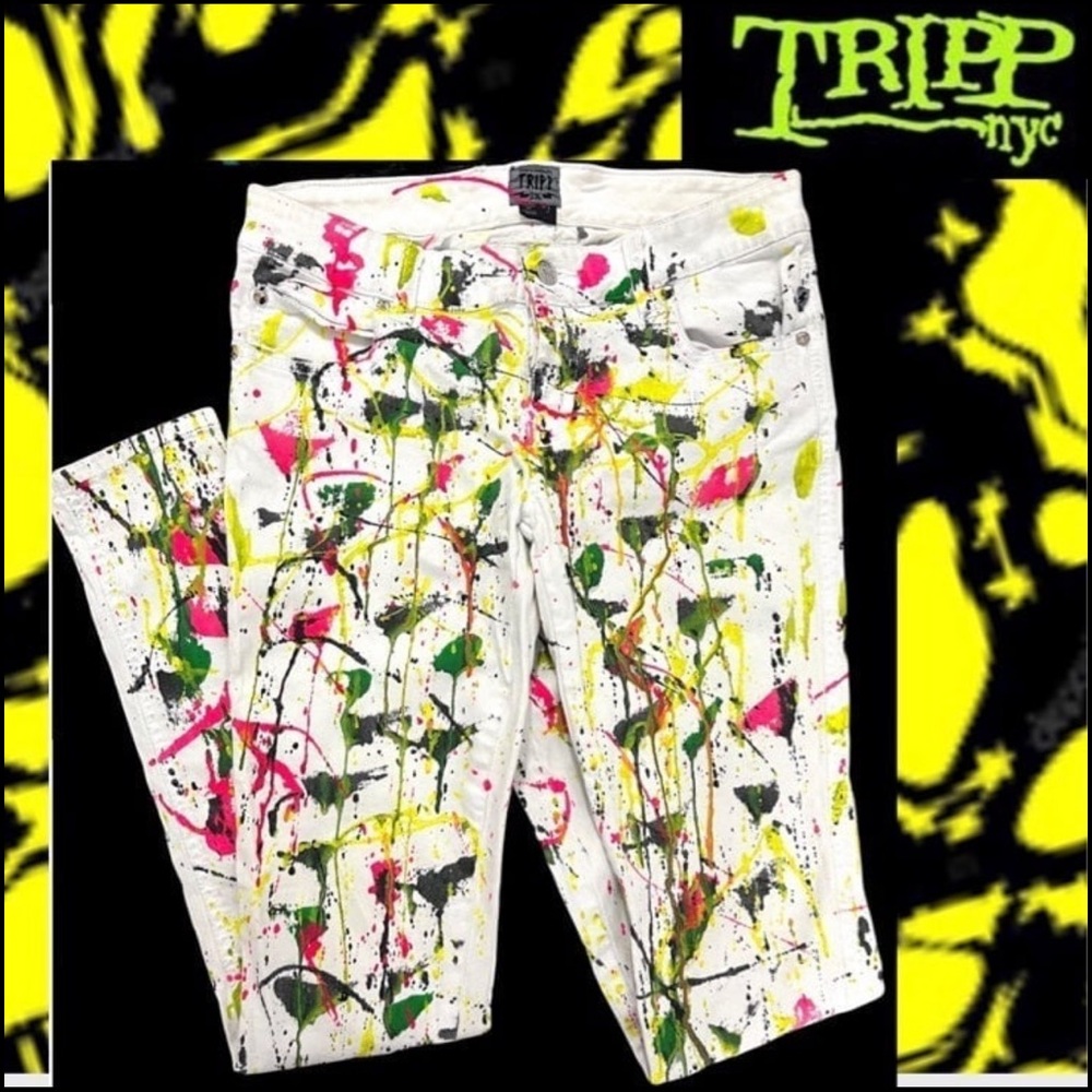 Tripp NYC Multicolor Splatter Pants